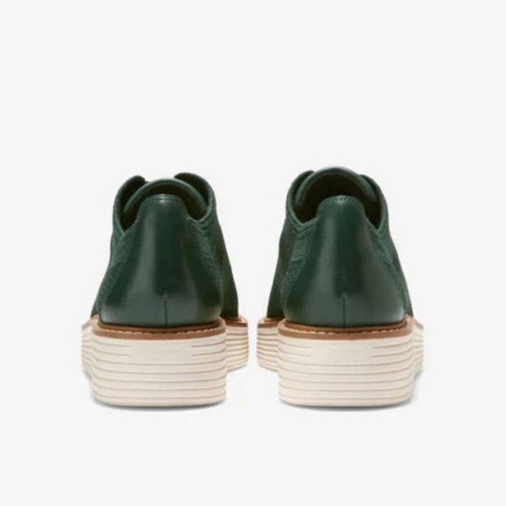 NWT Cole Haan Women's Øriginal Grand Platform Oxford in Scarab Ivory Knit Size 8 - Picture 5 of 8